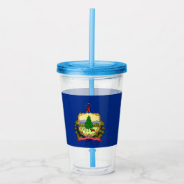 Acryl Tumbler met vlag van Vermont Acryl Drinkbeker