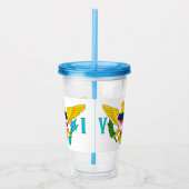 Acryl Tumbler met vlag van Virgin Island Acryl Drinkbeker (Rechts)