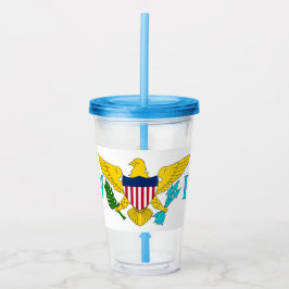 Acryl Tumbler met vlag van Virgin Island Acryl Drinkbeker