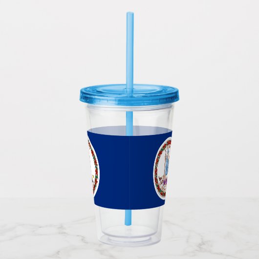 Acryl Tumbler met vlag van Virginia Acryl Drinkbeker (Rechts)