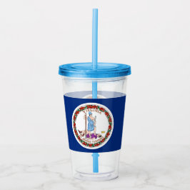 Acryl Tumbler met vlag van Virginia Acryl Drinkbeker