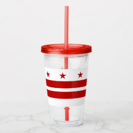 Acryl Tumbler met vlag van Washington DC Acryl Drinkbeker