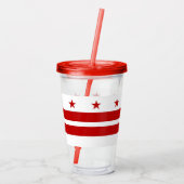 Acryl Tumbler met vlag van Washington DC Acryl Drinkbeker (Achterkant)