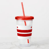 Acryl Tumbler met vlag van Washington DC Drinkbeker (Links)