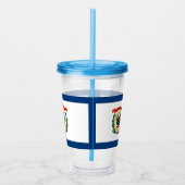 Acryl Tumbler met vlag van West Virginia Acryl Drinkbeker (Rechts)