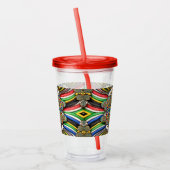 Acryl Tumbler met Zuid-Afrikaanse kleuren Design Acryl Drinkbeker (Links)