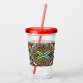 Acryl Tumbler met Zuid-Afrikaanse kleuren Design Acryl Drinkbeker (Achterkant)