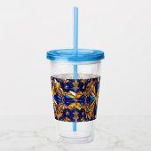 Acryl Tumbler met Zweden Kleuren Ontwerp Acryl Drinkbeker (Rechts)