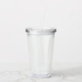 Acryl Tumbler & stro Drinkbeker (Achterkant)