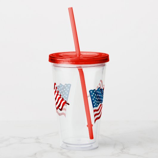 Acryl Tumbler & Stro-USA Vlag Acryl Drinkbeker (Links)