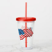Acryl Tumbler & Stro-USA Vlag Acryl Drinkbeker (Voorkant)