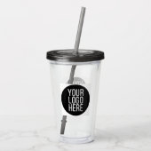 Acryl Tumbler uw logo hier Drinkbeker (Achterkant)