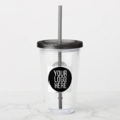 Acryl Tumbler uw logo hier Drinkbeker (Voorkant)