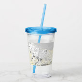 Acryl Tumbler: witte hengst Drinkbeker (Achterkant)