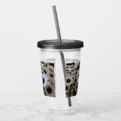 Acryl Tumblers - Zwart & Wit Daisy Drinkbeker (Links)