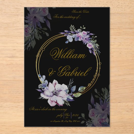 Acryl uitnodiging (Voorkant)