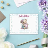 Acryl uitnodiging Teddybeer babyshower (Insitu (Huwelijk))