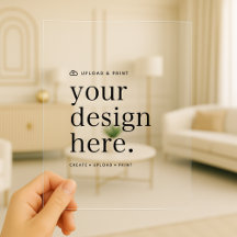 Acryl Uitnodiging Uw Ontwerp Upload 5 "x 7"