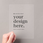 Acryl Uitnodiging Uw Ontwerp Upload 5 "x 7" (Insitu (Draagbaar))