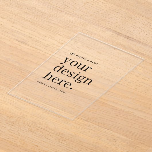 Acryl Uitnodiging Uw Ontwerp Upload 5 "x 7" (Laagn)