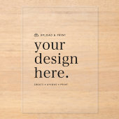 Acryl Uitnodiging Uw Ontwerp Upload 5 "x 7" (Voorkant)