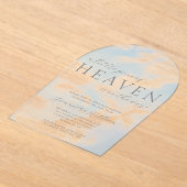 Acryl uitnodiging voor baby shower 'Stukje Hemel' (Laagn)