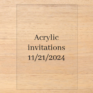 Acryl uitnodigingen 11/21/2024