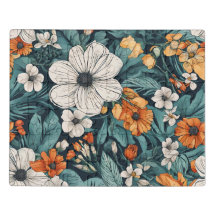 Acryl veld van bloemen puzzel plezier.