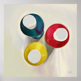 Acryl Verf Flessen Archival Art Print