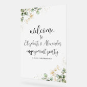 Acryl Verloving Welkomstfeestbord | groen Acryl Bord (Hoek)