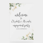 Acryl Verloving Welkomstfeestbord | groen Bord (Voorkant)