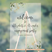 Acryl Verloving Welkomstfeestbord | groen Bord (Neutraal)