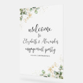 Acryl Verloving Welkomstfeestbord | groen Bord (Hoek)