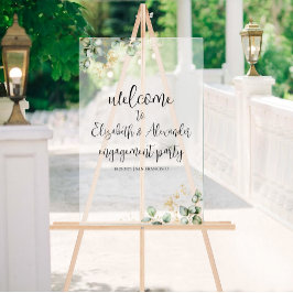 Acryl Verloving Welkomstfeestbord | groen Bord