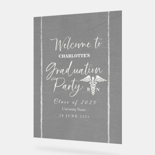 Acryl Verpleegkundige Medisch Afstuderen Welkomstb Acryl Bord (Hoek)