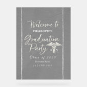 Acryl Verpleegkundige Medisch Afstuderen Welkomstb Bord (Voorkant)