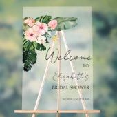 Acryl Vrijgezellenfeest welkomstbord | tropische p Acryl Bord (Neutraal)