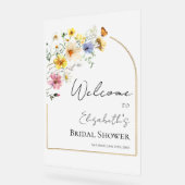 Acryl Vrijgezellenfeest welkomstbord | wilde bloem Acryl Bord (Hoek)