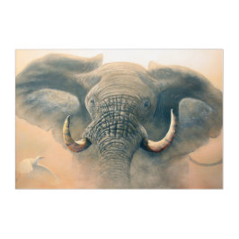 Acryl Wall Art Elephant Rage 30'' x 20'' Acryl Muurkunst