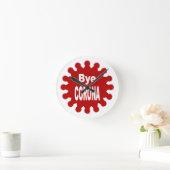 Acryl Wandklok Bye CORONA (Huis)