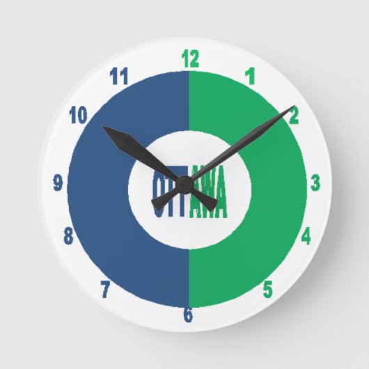 Acryl wandklok, Ronde Medium Design OTTAWA Ronde Klok (Voorkant)