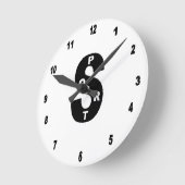 Acryl wandklok, Ronde Medium DESIGN SPORT Ronde Klok (Hoek)