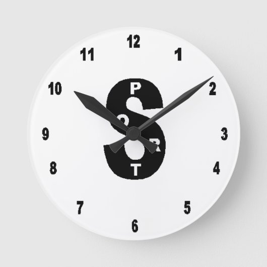 Acryl wandklok, Ronde Medium DESIGN SPORT Ronde Klok (Voorkant)