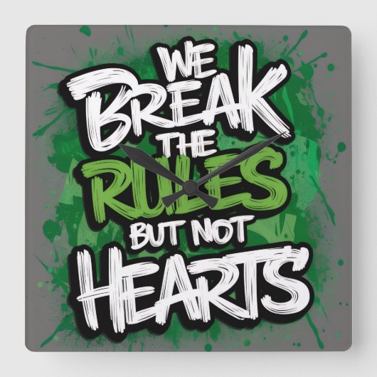 Acryl Wanduhren Vierkante Klok (Voorkant)