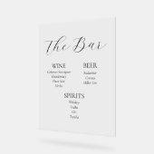 Acryl Wedding Bar Menu Sign Bord (Hoek)