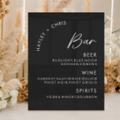 Acryl Wedding Bar Zwart Bar Menu Acryl Bord