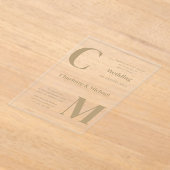 ACRYL Wedding nodigt uit GOUD TEKST Minimale vet Uitnodigingen (Laagn)