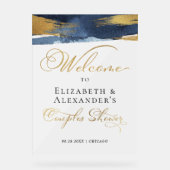 Acryl welkom koppels Douche borden | Abstract (Voorkant)