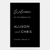 Acryl Welkom Op De Bruiloft Zwart Acryl Bord (Voorkant)