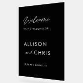 Acryl Welkom Op De Bruiloft Zwart Acryl Bord (Hoek)